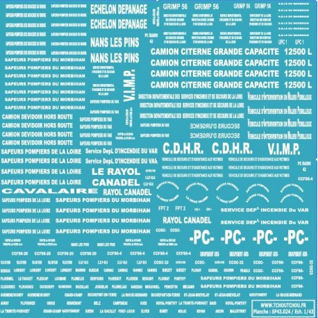 sp43.024 pompiers decalcomanie