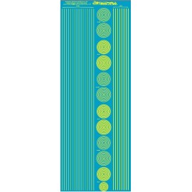 ms019 - jaune fluo : bandes et cercles de 0.25 et 0.5mm