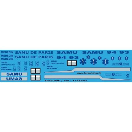 SP43.005 - SAMU PARIS - SAMU6 - 1/43eme - Reservation
