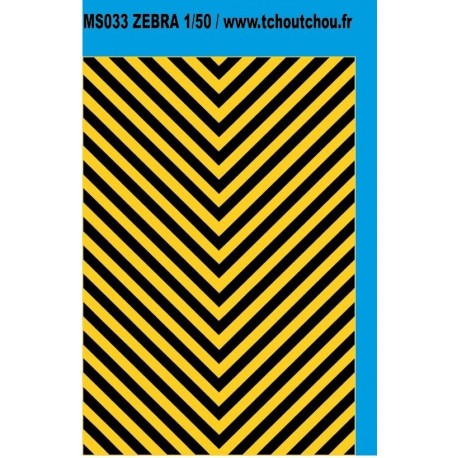  ms033 - zebra jaune/noir 1/50eme