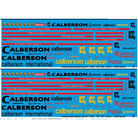 87.112 - camions calberson 1/87eme