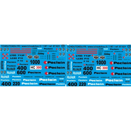 87.021 - poclain, richier + cat - 1/87eme
