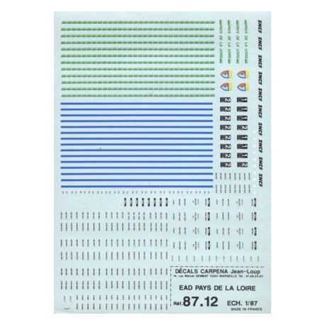 carp87.12 - DECORATIONS "EAD PAYS DE LOIRE" (FOR JOUEF BASE) - 1/87eme