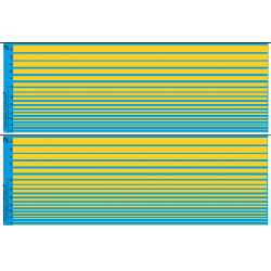 ms020 - JAUNE - bandes couleurs calibré